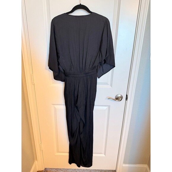 Maje Pasham Wide-Leg Satin Jumpsuit - Picture 4 of 5